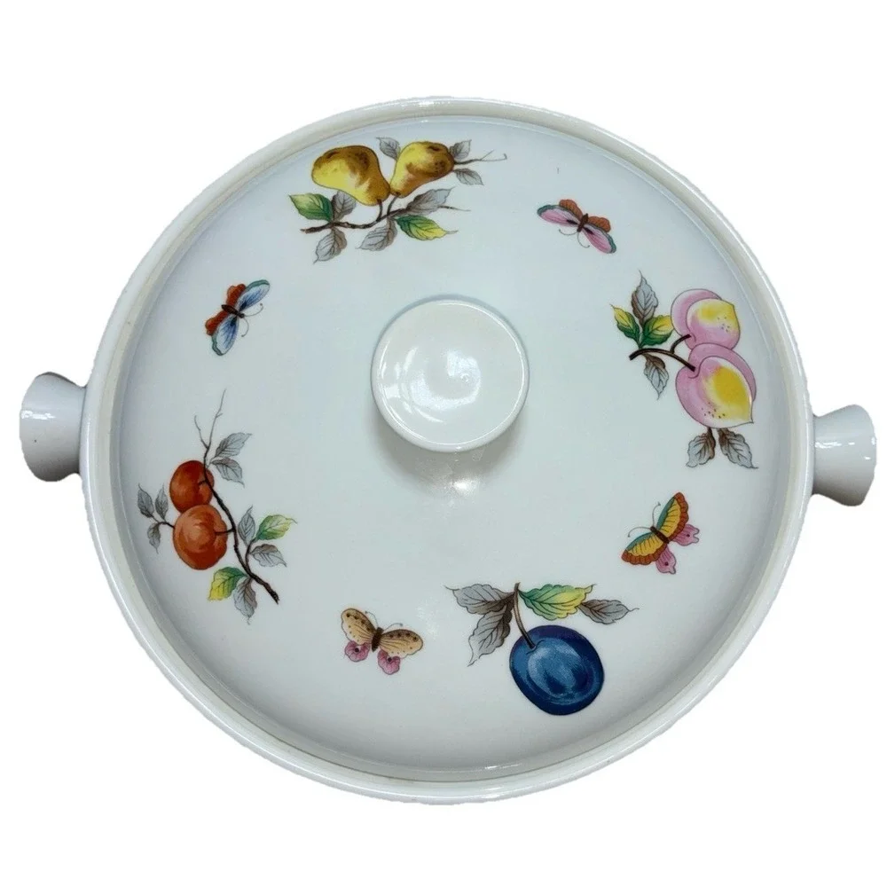 Sadek Andrea Oven To Table Fruit Butterflies Casserole Dish Duch Oven Vintage‎